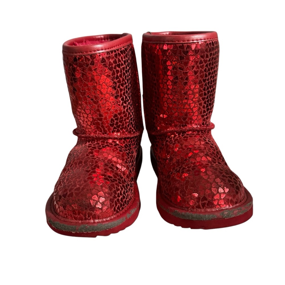 UGG Kids Red Sparkle Boots